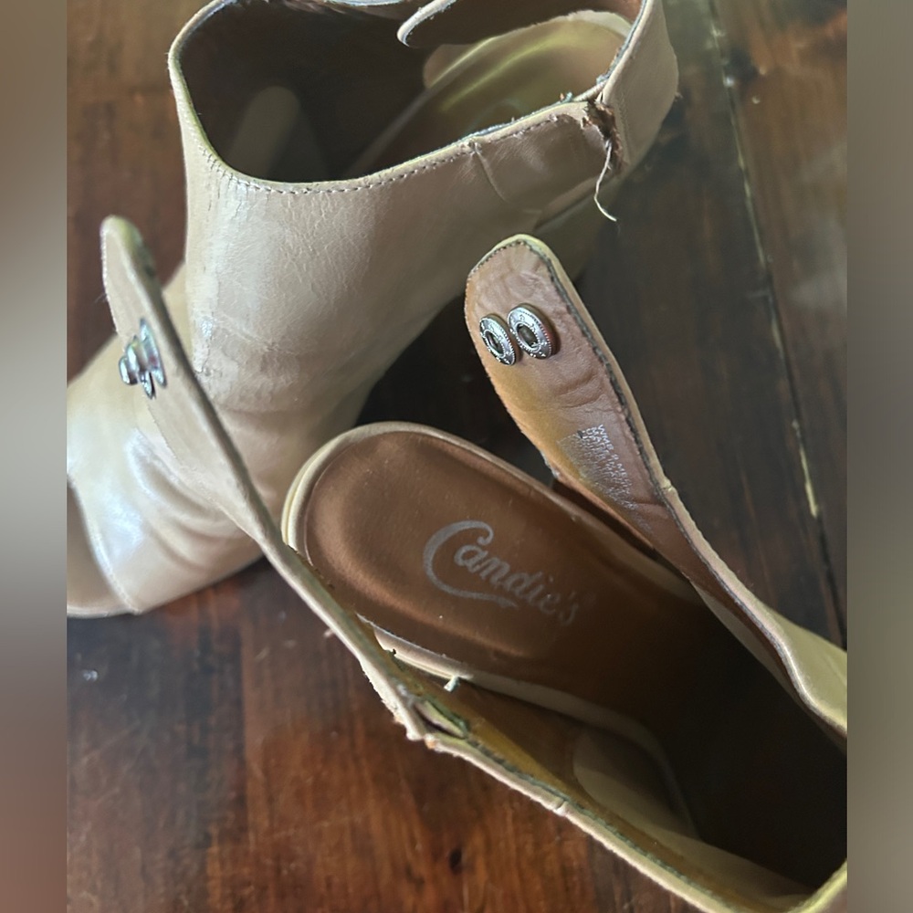 Candies Open-Toe Wooden Heels